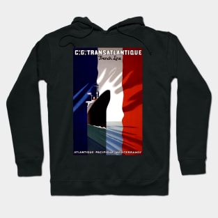 Vintage Travel Poster - Transatlantic Ocean Voyage Hoodie